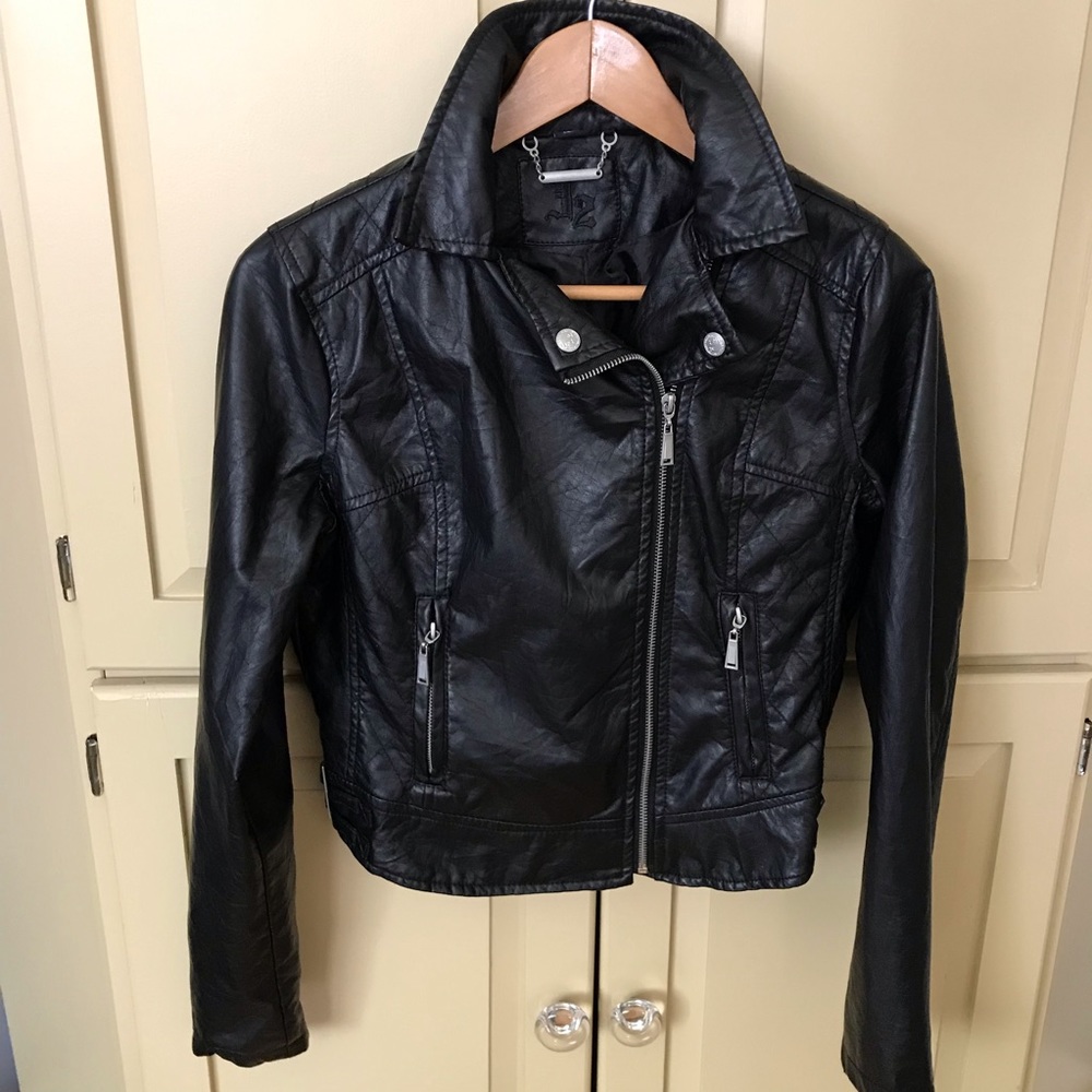 Vegan Leather Black J2 Moto Jacket